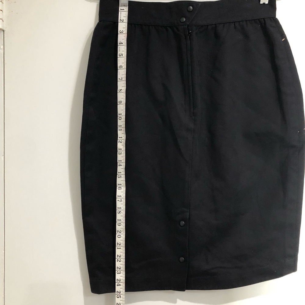 Thierry Mugler Black Cotton Asymmetric Pencil Skirt Sz. EU 44 - Picture 11 of 12